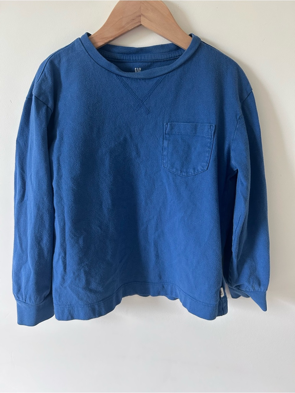 GAP Kids Royal Blue Long-Sleeve Pocket Sweatshirt